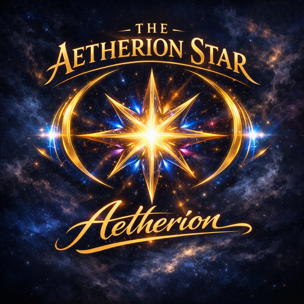 The Aetherion Star — Emblemi, grafica generata con A.I.